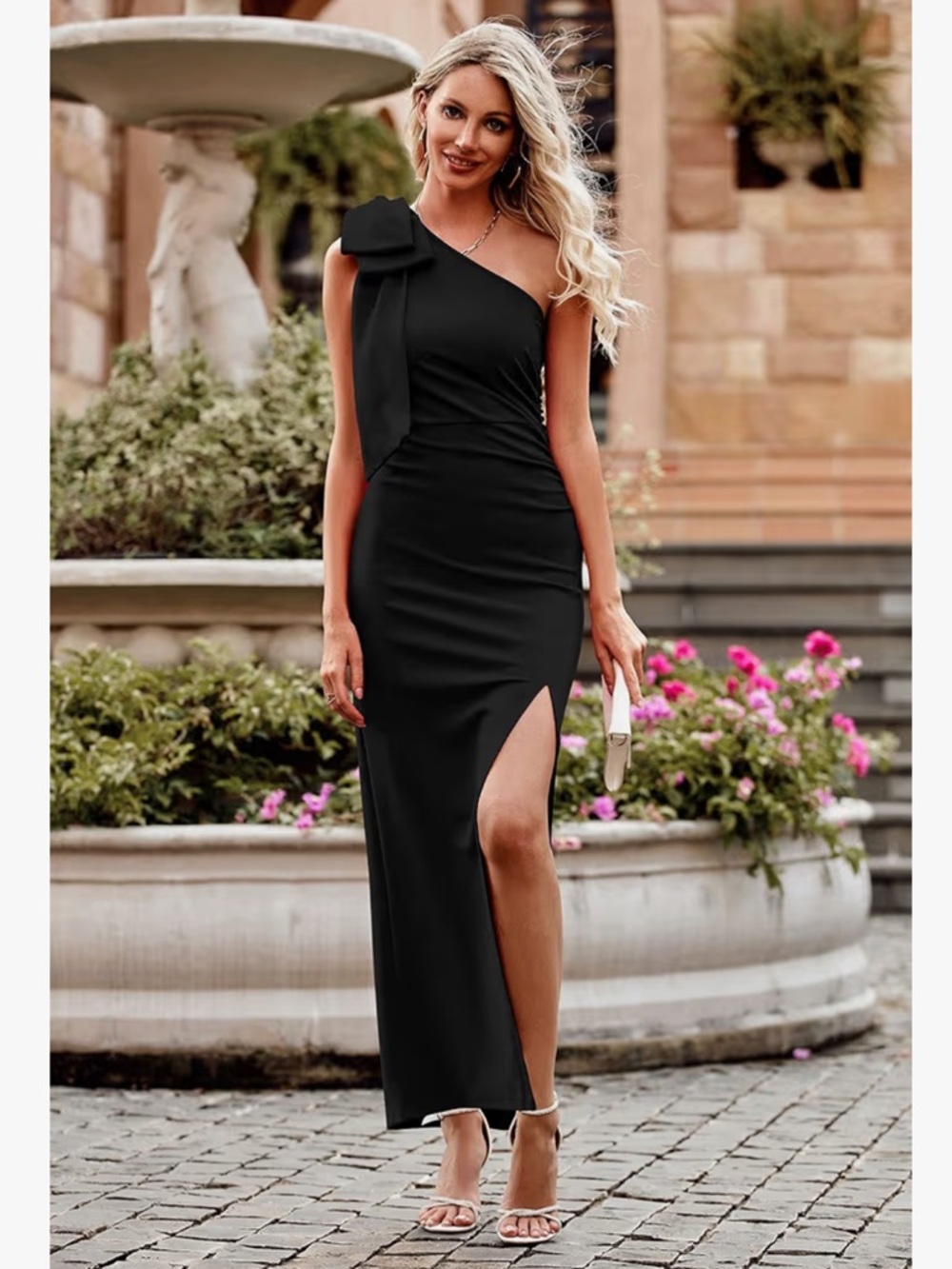 Pretty Garden One Shoulder BodyCon Dress